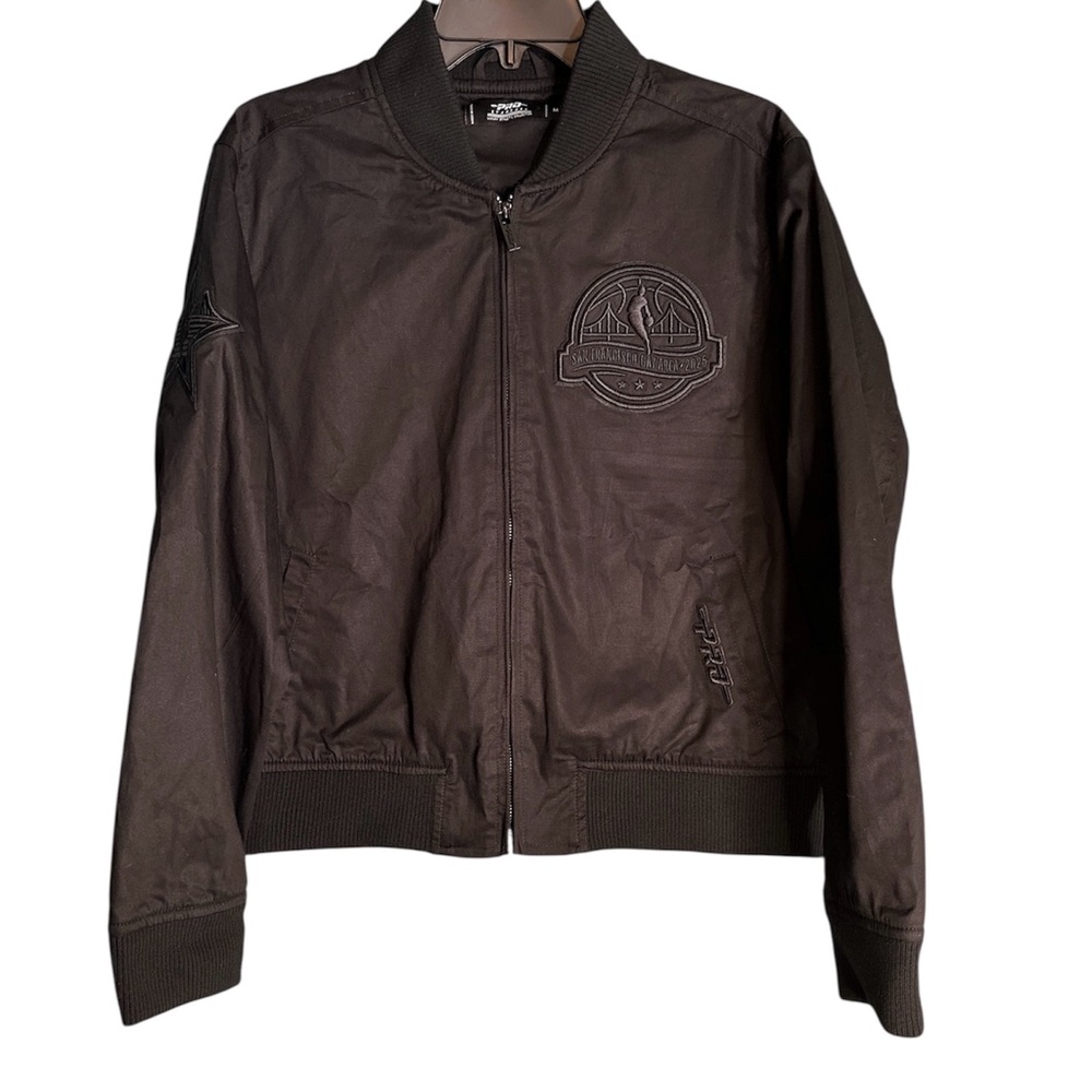 Men’s Pro standard blacked out San Francisco Bay Area black bomber jacket size M
